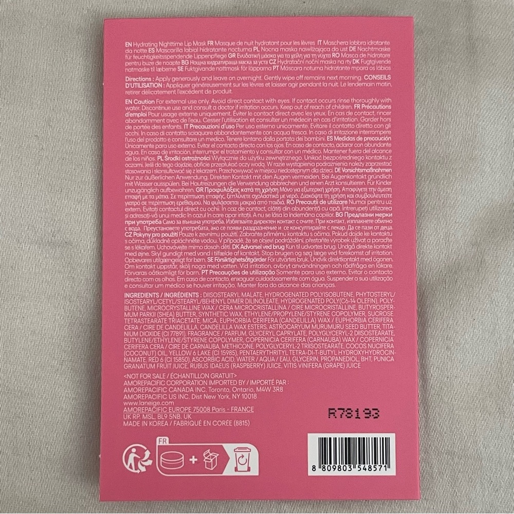‼️FREE‼️New‼️Laneige Lip Sleeping Mask Berry Fruit Rouges ⭐️SAMPLE⭐️ - Picture 3 of 3